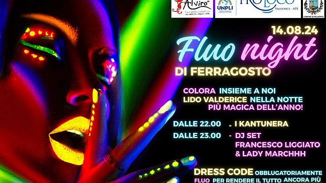 Valderice, la Pro Loco invita al “Fluo night di Ferragosto”