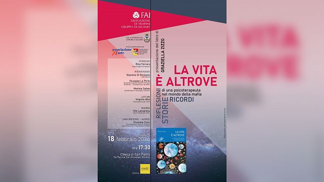 Alcamo, domenica 18 febbraio presentazione del libro “La vita è altrove”