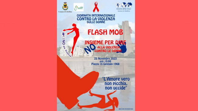 Gibellina, il 25 novembre flash mob “Insieme per dire NO alla violenza contro le donne”