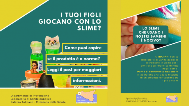 L'ASP di Trapani, sicurezza dei bambini: campagna informativa sullo slime. 