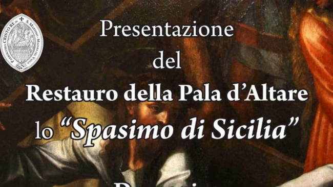 Mazara, parrocchia Cristo Re: tutto pronto per la presentazione del restauro della pala d'altare lo 