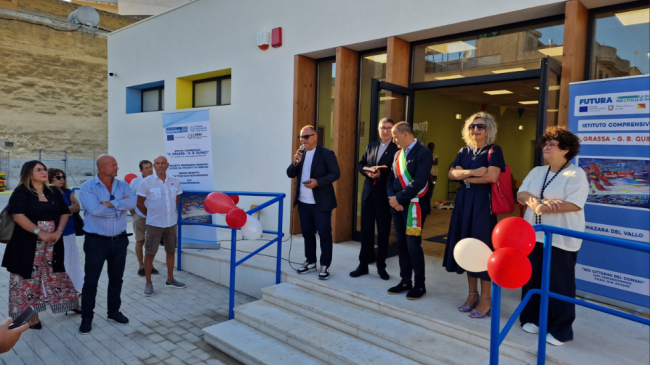 Mazara, riapre la scuola di via Santoro Bonanno: ​inaugurato il primo progetto finanziato con il Pnrr