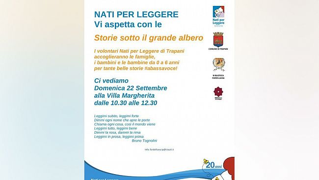 Inaugurazione del progetto “Nati per Leggere” a Trapani
