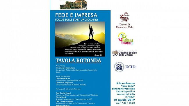 Venerdi 12 aprile tavola rotonda “Fede e impresa-Focus sulle start up giovanili”