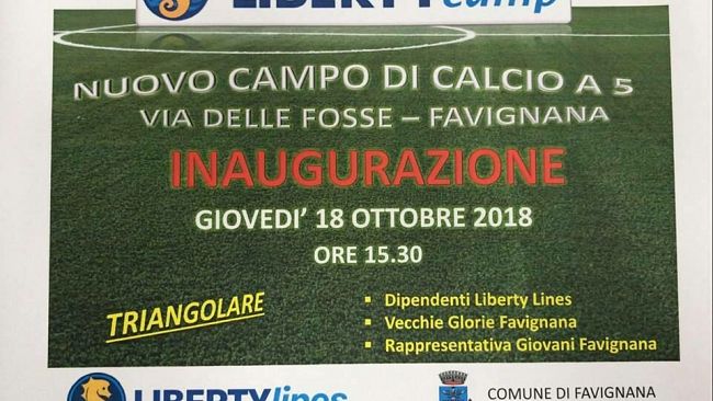 Verrà inaugurato giovedì pomeriggio il nuovo campo di calcio a 5 a Favignana