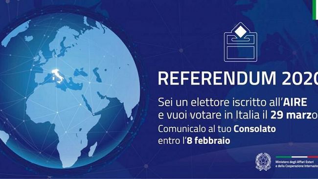 Referendum 2020: voto in Italia degli Italiani residenti all’Estero