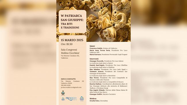 Al Molino Excelsior di Valderice il convegno dal titolo “W Patriarca San Giuseppe - tra riti e tradizioni”