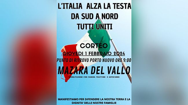 A Mazara nuova manifestazione degli agricoltori in programma giovedì 1 febbraio 