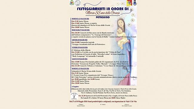 Petrosino celebra la Patrona Maria SS.ma delle Grazie: fede, tradizione e comunità