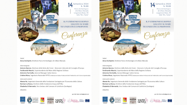 Marsala, tutto pronto per la conferenza  “Il Patrimonio Europeo legato al mare tra iniziative e proposte”