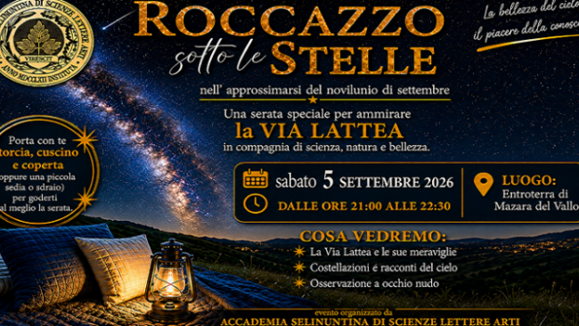 A Mazara “Roccazzo sotto le stelle”: tutti con il naso all’insù per ammirare la Via Lattea