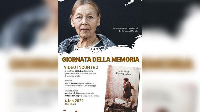 Domani il video-incontro con la scrittrice Edith Bruck testimone della Shoah