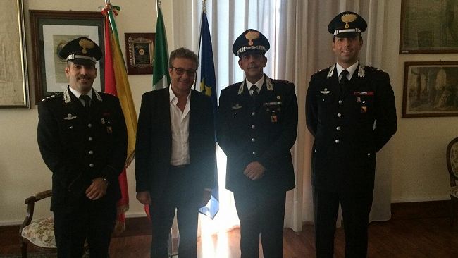 Castelvetrano, Il Sindaco ha ricevuto il Comandante Provinciale dei Carabinieri, Colonnello Ferdinando Nazzaro