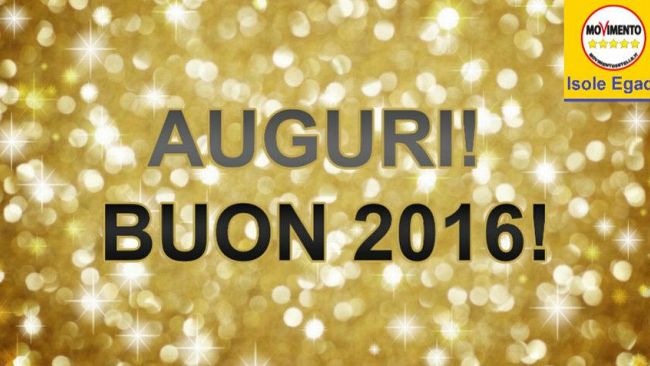 M5S Egadi: Grazie per il nostro 2015 e auguri di un sereno 2016!