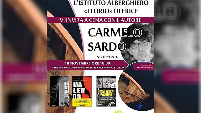 Il giornalista Carmelo Sardo il 18 novembre all’Alberghiero di Erice per la “Cena con l’Autore”