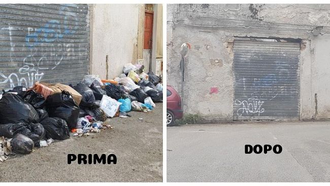 Rimossi i cumuli di rifiuti da Via Calatafimi