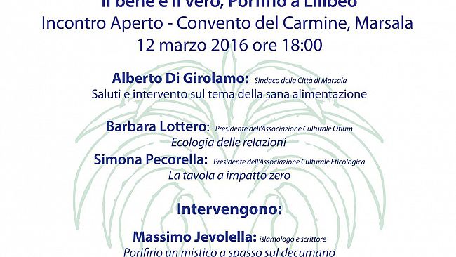 Marsala incontro aperto su Porfirio e il vegetarianesimo