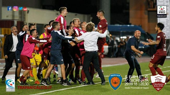 Il Trapani non si ferma, battuto anche il Siracusa