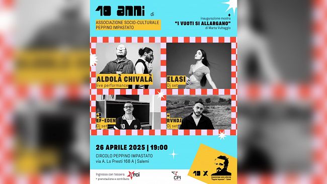 Il Circolo Peppino Impastato di Salemi festeggia un decennio di sodalizio all'insegna della bellezza condivisa