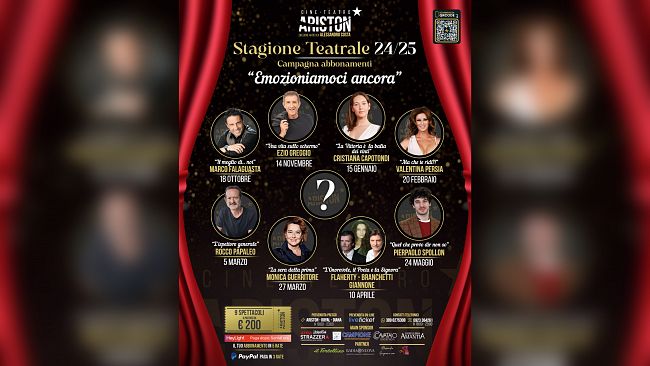 Trapani, si alza il sipario sulla nuova stagione teatrale del  Cine Teatro Ariston