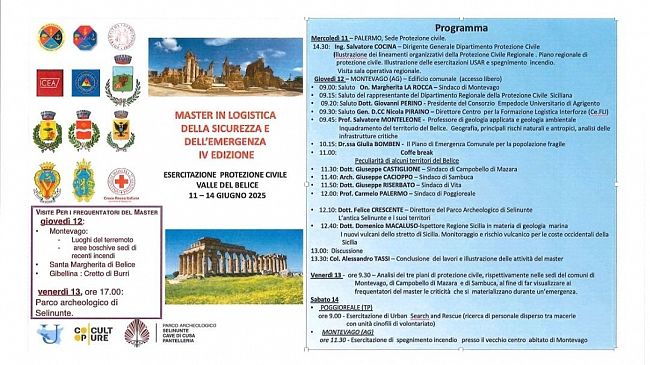 ​Si conclude a Montevago master in “Logistica della sicurezza e dell’emergenza”