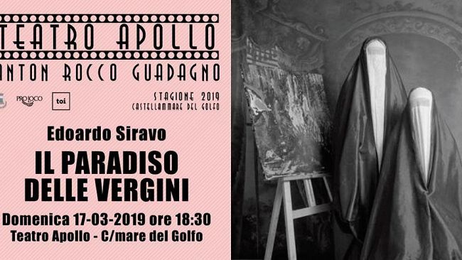 “Il Paradiso delle vergini”: spettacolo con Edoardo Siravo al teatro Apollo Anton Rocco Guadagno.