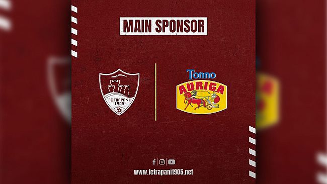 FC Trapani 1905, Tonno Auriga è sponsor di maglia