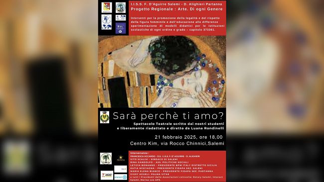 A Salemi lo spettacolo teatrale per dire NO alla violenza di genere “Sarà perché ti amo”