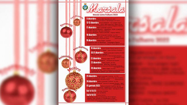 “Natale a Marsala”: al via le iniziative con l'accensione dell'albero in Piazza