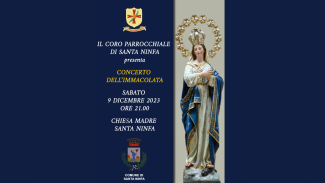 Santa Ninfa, sabato il concerto dell'Immacolata
