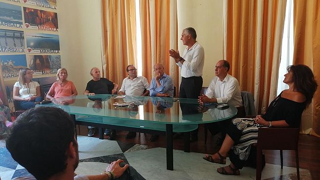 Il Magnifico Rettore dell’Universita’ di Palermo, Fabrizio Micari, ieri pomeriggio al palazzo municipale