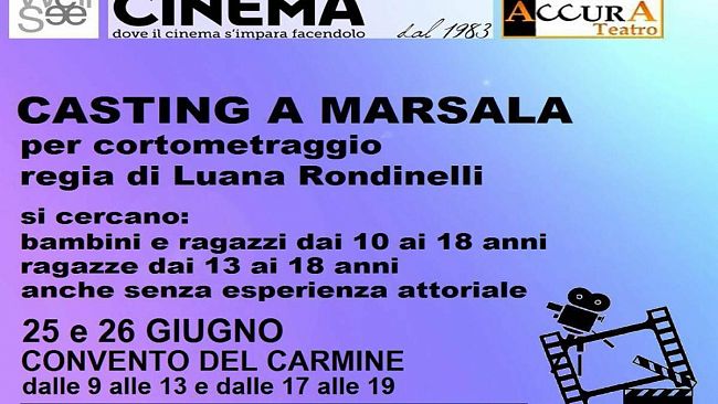 In corso di svolgimento a Marsala i casting di Luana Rondinelli per il suo primo cortometraggio