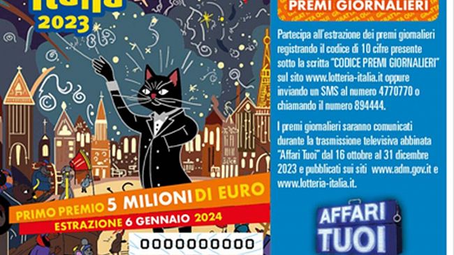 Lotteria Italia 2023, Sicilia: vendite in aumento in tutta l’isola, raggiunta quota 348.820 biglietti (+14,5%)