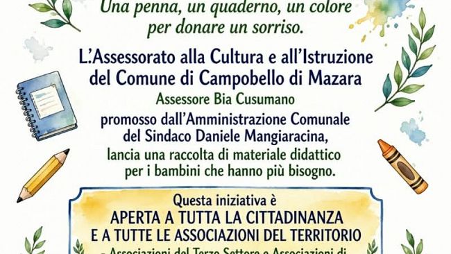 a-campobello-il-comune-promuove-una-raccolta-di-materiale-scolastico-per-le-famiglie-in-difficolta