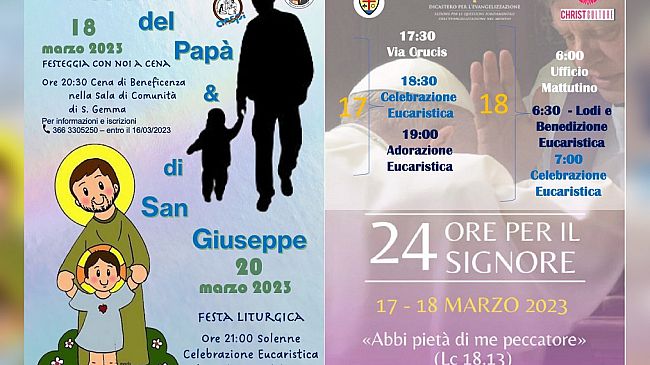 Mazara del Vallo, 24 ore per il Signore e Festa di San Giuseppe a Santa Gemma