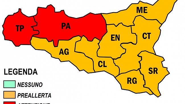​Alto rischio di incendi nelle province di Trapani e Palermo
