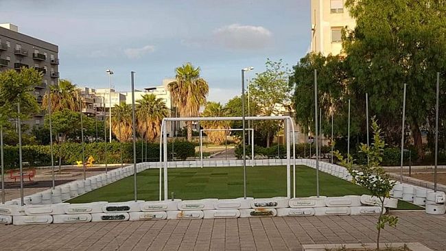 Il nuovo campetto da calcio del Quartiere Sant'Alberto