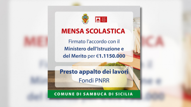 Sambuca, firmato accordo per finanziare intervento di miglioramento dei locali ex palestra
