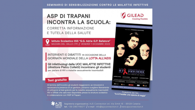 Mazara, l'Asp di Trapani incontra gli studenti dell'IISS 