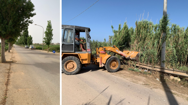 Proseguono i lavori di scerbatura nelle strade di Petrosino