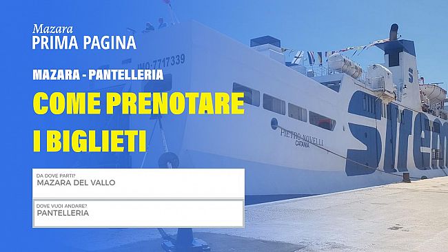 Tratta Mazara - Pantelleria. Ecco come prenotare i biglietti