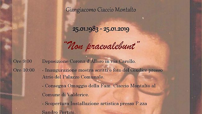 Valderice ricorda Ciaccio Montalto, il magistrato ucciso dalla mafia
