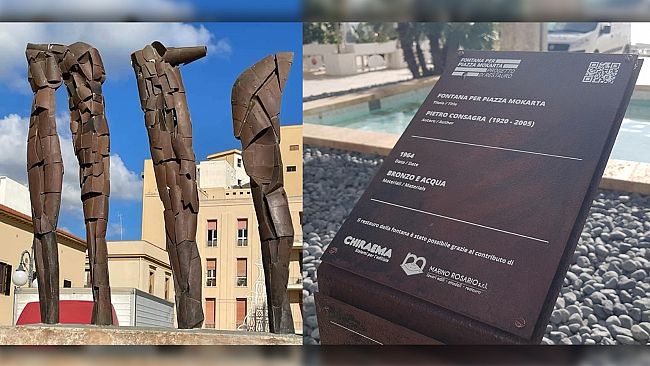 Fontana-scultura di Consagra in p.zza Mokarta, la curiosità sul nome ufficiale 