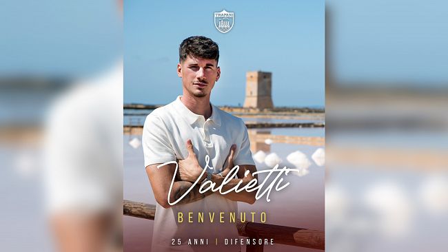 Colpo del Trapani, ufficializzato Valietti