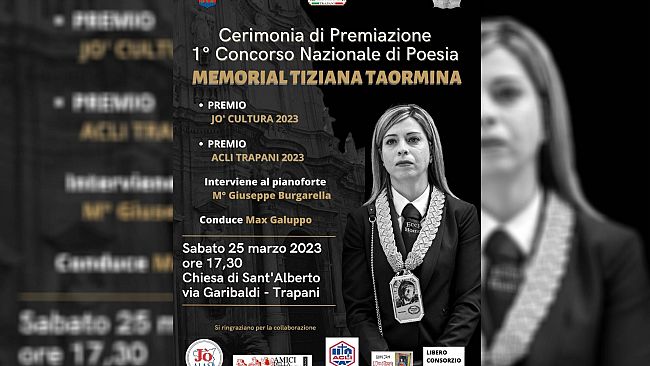 Trapani, annunciati i vincitori del concorso poetico dedicato a Tiziana Taormina
