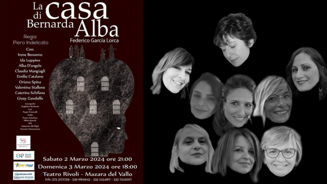 Mazara, in scena al Cine Teatro Rivoli lo spettacolo “La casa di Bernalda Alba