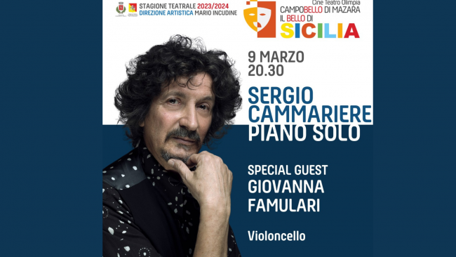 Campobello, al Cine-Teatro Olimpia il concerto di Sergio Cammariere 
