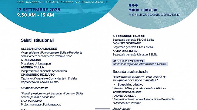 Sicilia, dati e strategie sul futuro dei porti e del turismo nautico