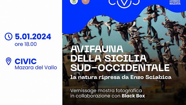 Mazara, CIVIC: venerdì 5 gennaio la mostra fotografica di Enzo Sciabica