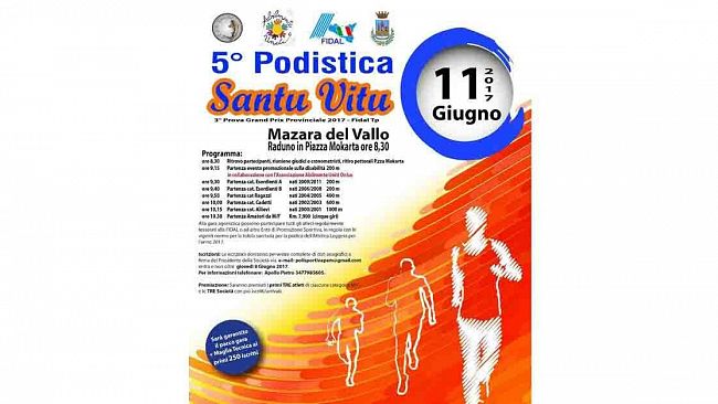 Mazara, “I passeggiata in bicicletta Pedala Mazara” e “V Podistica Santu Vitu”